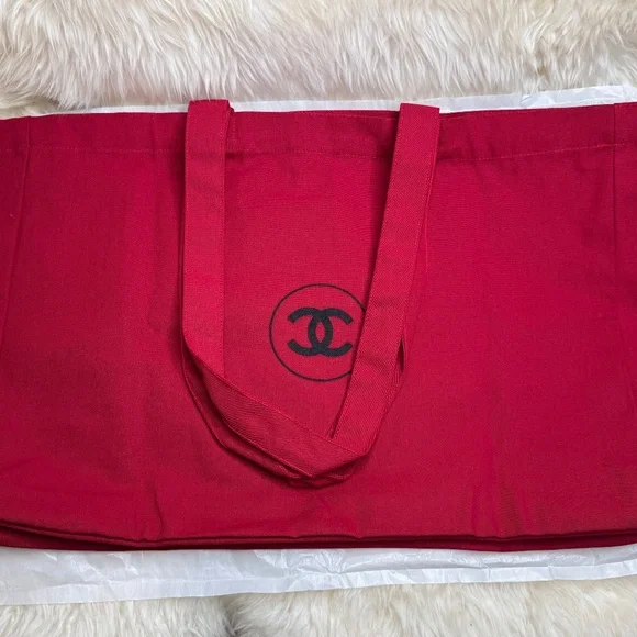 Chanel No1 Red Cotton Shopping Tote - Picture 2 of 4